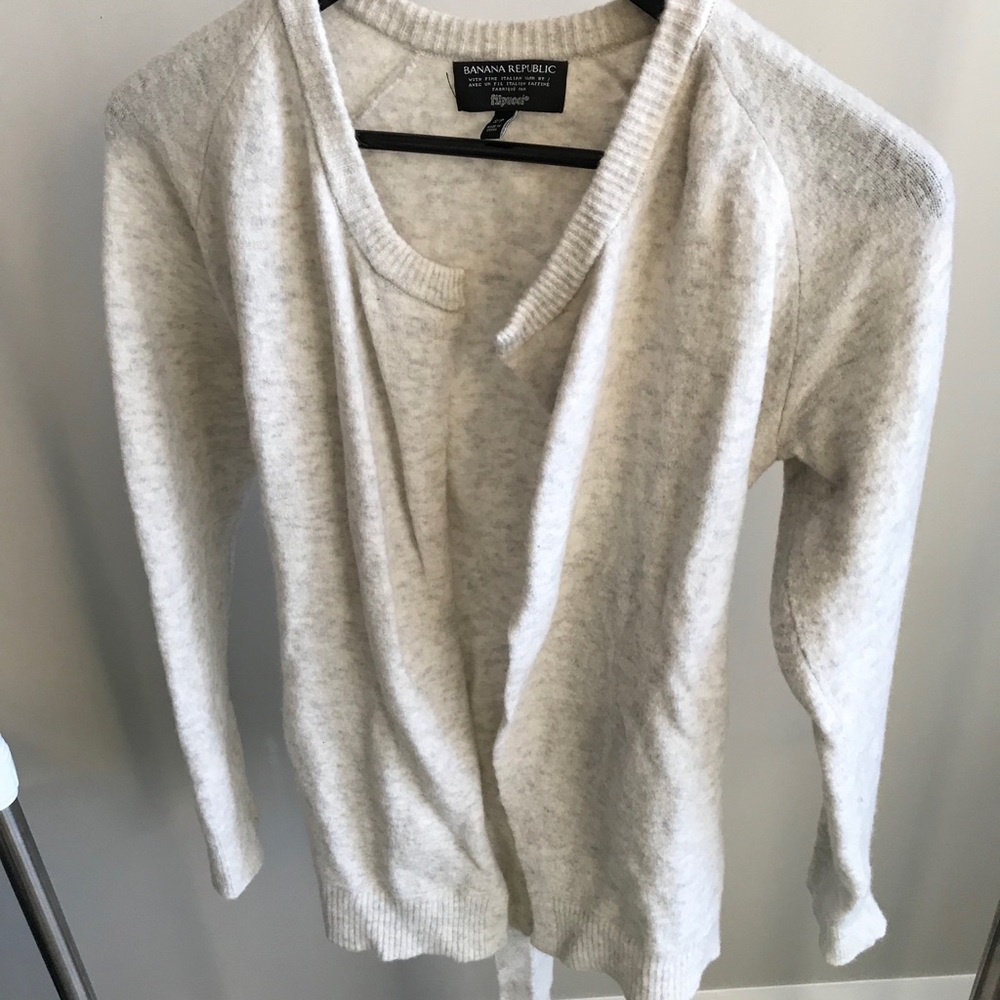 Banana Republic Cardigan Wool Blend- Cream-Size S
